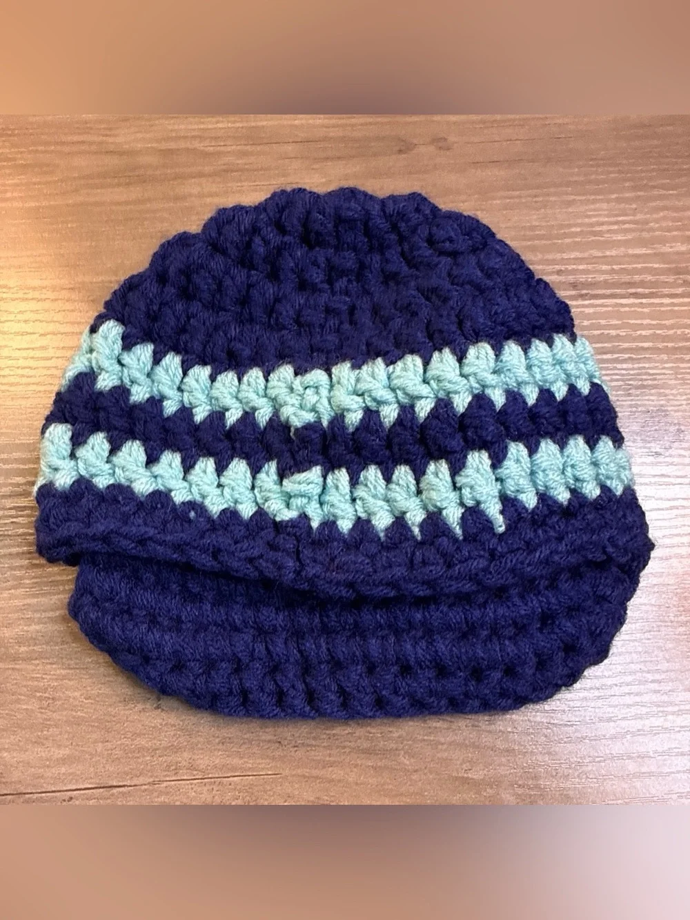 striped crochet kids beanie